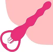 Anal Beads Vibrator Sex Toy for Women Man Anal Beads Vibrators Gay Prostate Massage Smooth Butt Soft Silicone Plugs Dildo Vibrating Anal Plug Adult (pink)