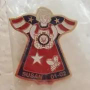 VTG VFW 2001-02 Michigan Angel Susan Bee Lapel Hat Pin Tie Tac Seal Logo