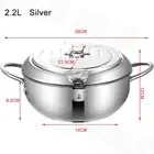 Japanese Deep Frying Pot with Thermometer Non-stick Fast Heat Tempura Fryer Pan
