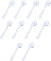 10Pack Teaspoon Measuring Spoons - Bulk Plastic Scoops for Coffee, Spice Jars - Accurate Measure for Cooking and Baking - 5 ml Capacity