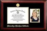 NCAA USC Trojans Unisex University of Southern California 11 x 8.5 Inches Gold Embossed Diploma Frame with 5 x 7 Inches Portrait Gold Embossed Diploma Frame with 5 x 7 Inches Portrait Brown One Size