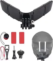 Helmet Adhesive Chin Mount for GoPro - Motorcycle Helmets Accessories Gear for Man Women Immersive POV Recording, Sticky Screw Kit Compatible with GoPro Hero 13 12 11 10 Max 9 8 7 6 5 Session Camera