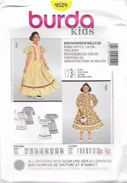 45 BURDA 9529: CHILD COSTUME * DRESS SIZE 7-14 (TEEN) SEWING PATTERN