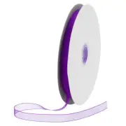 100 Yards Organza Ribbon 3/8" Dark Purple Chiffon Ribbon for Flower Decoration
