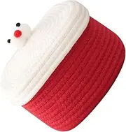 Cozy Cotton Rope Basket Lidded Storage for Desktop Toys and Home Organization
