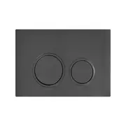 Round In-Wall Toilet Dual Flushing Buttons Gun Metal