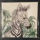 Wall Canvas Art 8”x8” | Zebra & Palm Tree Print with Wall Hook Included