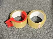 2 rolls of Custom Quest Packaging Tape + 1 Dispenser - 1.88" x 54.6 yd per roll