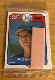 1989 Topps Cap’n Crunch Pack Dale Murphy Braves (Top) George Brett Royals (Back)