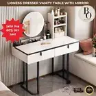 Lioness Dresser Vanity Table with Mirror and Storage Drawers