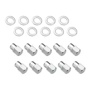 Wheel Lug Nut Kit, Chrome Dome Medium Mag Length 1.38 1/2 0.55 Shank Set of 10