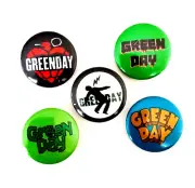 GREEN DAY Badge Button Set 25mm 1" Pin Pinback 90s American Idiot Dookie Saviors