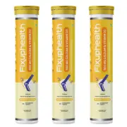 Bone Health Calcium 500mg Vitamin D3 Effervescent Tablets Orange Flavour 3 PACK