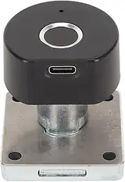 Fingerprint Cabinet Lock Smart and Sensitive Keyless Drawer Furniture Lock for Home Office Security Made of Zinc Alloy, USB Charge Supports 10 Fingerprints, for CabinetsDrawers, Black