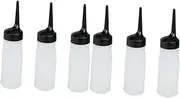 CRILSTYLEO 3pcs Refillable Hair Color Applicator Bottles with Angled Tip Scale Squeeze Bottles for Hair Dye Durable Material for Salon and Home Use