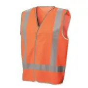 Frontier Recycled Hi-Vis Safety Vest With Reflective Tape Orange Medium