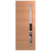 Hume 2340 x 1200 x 40mm Entrance Door Linear Clear Glass XLR160