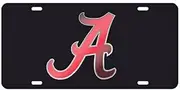 Alabama Crimson Tide Black Laser Cut License Plate
