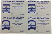4 Lot JJ Keller 902 (25B) Bus Driver's Vehicle Inspection Report 2-Ply w/Carbon