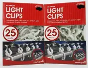 Lot of 50 (2x25) All Purpose Xmas Light Clips gutters/shingles LED Rope icicle..
