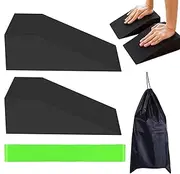 Yoga Foam Wedge Blocks - Non-Slip Professional Ergonomic Supportive Squat Ramp | Lightweight Calf Stretcher Slant Board, Yoga Prop Accessories for Fitness, Home Use, Weightlifting