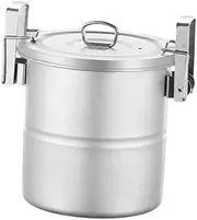 TENOL Camping Cooking Pot Outdoor Camp Pot Nonstick Hanging Pot Camping Soup Pot Campfire Cookware for BBQ Fishing Dinner Hiking, for 2 to 3 People