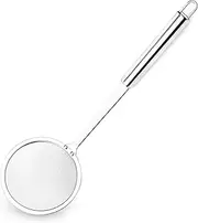 Hiware Stainless Steel Fat Skimmer Spoon - Fine Mesh Food Strainer for Grease, Gravy and Foam, Japanese Hot Pot Skimmer with Long Handle