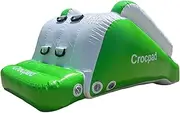 Crocpad Minima Inflatable Water Pool Slide for Kids - Fun Outdoor Play for Kids and Adults with Climbing Wall, Attached Stepping Pad, and Electric Pump - Perfect for Pool