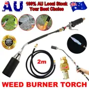 500,000 BTU LPG Gas Propane Weed Burner Torch Flame Thrower W/2m Hose Pipe Kit