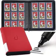 Toploader Binder, Holds 288 Top Loaders - 9-Pocket Top Loader Binder for 3" x 4" Rigid Card Holders for Trading Cards or Sports Cards, Model A - Classic Red