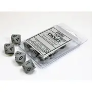 CHX 26210 Opaque Dark Grey/black Set of Ten d10s