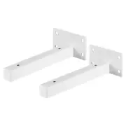 Floating Shelf Brackets, 2pcs 6"(150mm) Wall Mounted Shelf Supports, White