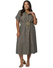 [Indigo Tonic] Quinn Stripe Shirt Dress in Multi