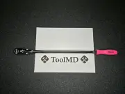Snap-on Tools USA NEW PINK 3/8" Drive Hard Grip Extra Long Flex Ratchet FHLLFD80