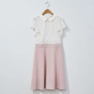 【H2O】甜美蕾絲拼接洋裝(#4674006 蕾絲拼接洋裝 白色/粉色)