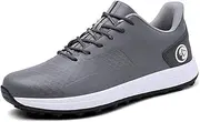 [TUMAHE] Waterproof Golf Shoes Men Spikeless Golf Sneakers Anti Slip Lace Up Male Walking Footwears