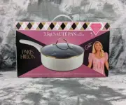 NEW-Paris Hilton 3.5 qt Sauce Pan / Sauté Saute Pan Ceramic Non stick + LID