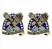 GENUINE U.S. ARMY CREST: SPACE AND MISSILE DEFENSE COMMAND - SECURE THE HIGH GRE