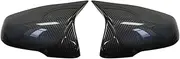 Black Rearview Mirror Caps Wing Side Mirror Cover Compatible With BMW X1 F48 X2 F39 Z4 G29 2GT F45 F46 F52 F40(Carbon fiber pattern)