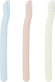 3pcs Eyebrow Trimmer Knife Eye Brow Razor Shaper Facial Hair Remover Cutter Scissors for Women Washable Makeup Tool