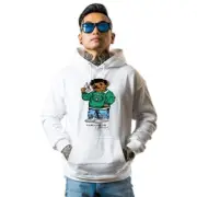 NEW ART SOCIETY x SWOD PABLO BEAR WHITE Pullover Hoodie SM-3XLARGE MADE IN USA