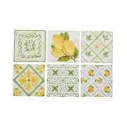 Limone Ceramic Coaster 10cm Assorted (price per item)