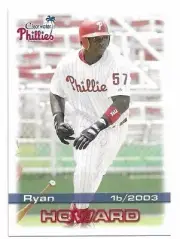 (33) 2003 Grandstand Clearwater Phillies Teams sets Ryan Howard Rookie cards