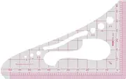 DIHAN Metric triangle scale ruler, 1/2&1/3 &1/4 &1/5 sandwich line scale Sewing Tailor Ruler vary form Tailor fashion design ruler, pattern making ruler, tailoring ruler, garment ruler, sewing ruler (3504(1:4))