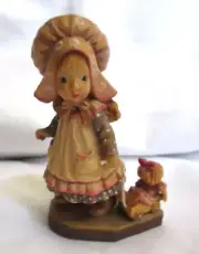 Anri Sarah Kay "PLAYTIME" 4" Wood Carved Signed Ulrich Bernardi #653012