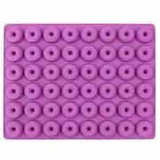 Purple 48 Cavity Mini Donut Mold Silicone Tray Jelly Ice Cube Candy Cookie Dessert Mold