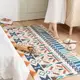 復古棉麻地墊 波西米亞地毯 長方形地毯 臥室床邊地毯 多功能客廳沙發茶幾腳墊 裝飾毯 可機洗