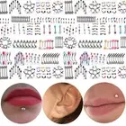 Belly Button Ring Shiny Adorable Bars Body Piercing Navel Ring Assorted