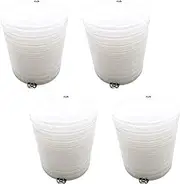 4" or 100mm Single Wafer Carrier, Single Wafer Sample Box for Silicon, Sapphire, SiC, Circular Substrate (Screw on lids) (4 Packs of 10 pcs = 40pcs Holder)