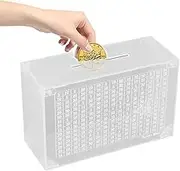 Money Box with Counter, Money Box for Adults with Counter, Transparent Acrylic Coin Bank, Transparent Money Box for Children and Adults